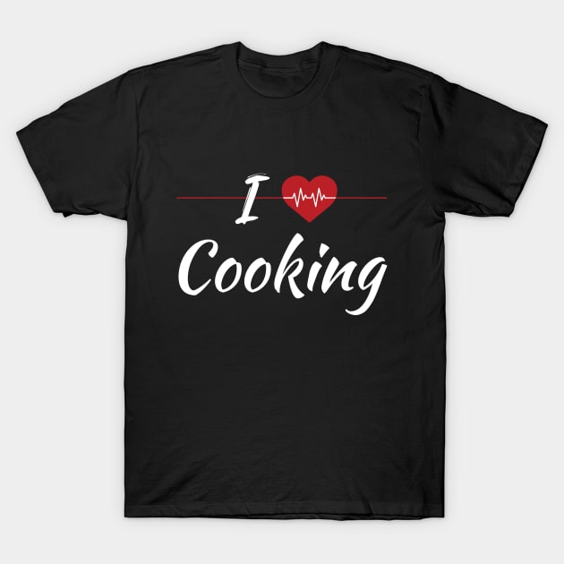 I Love Cooking Cute Red Heart T-Shirt by SAM DLS